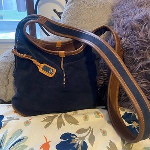 UGG | Navy blue suede satchel bag